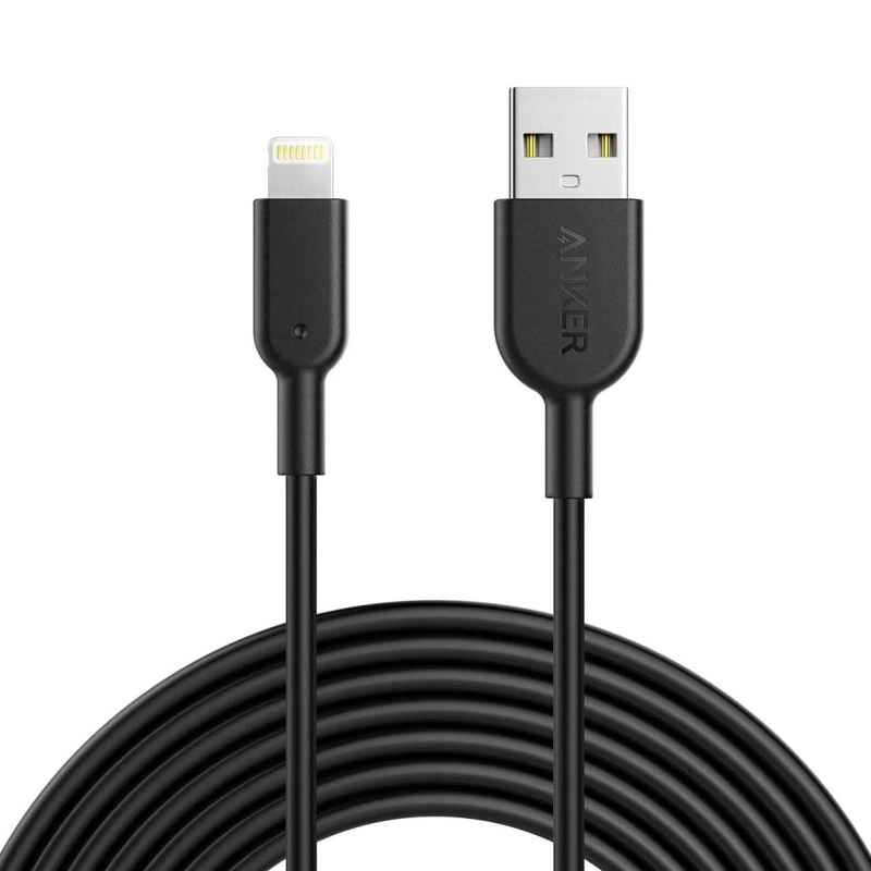 کابل شارژ سریع USB A به لایتنینگ انکر مدل Powerline II