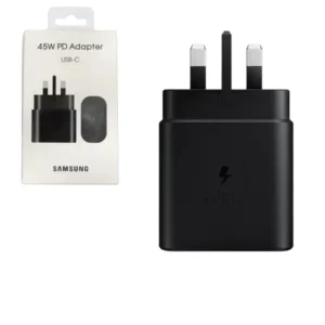 شارژر 45 وات اورجینال سامسونگ پکدار 3 پین به همراه کابل تبدیل USB-C
