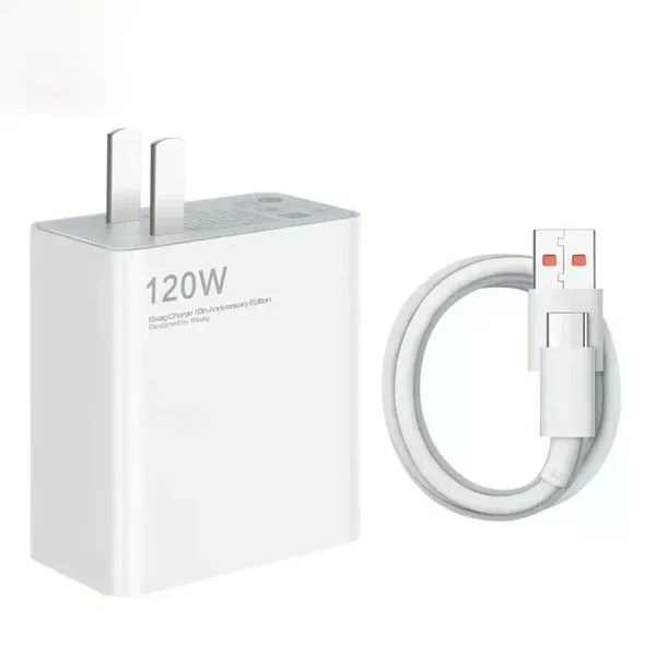 آداپتور 120 وات اورجینال شیائومی به همراه کابل تبدیل USB-C پکدار
